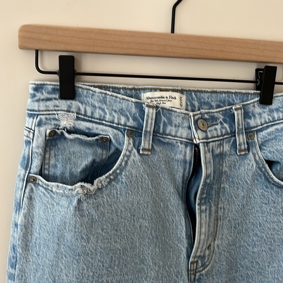 Abercrombie & Fitch 90s relaxed jean high-rise size 27 X-long length - Picture 6 of 12